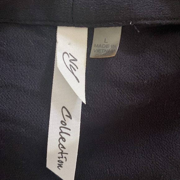 NY collection woman’s black 💯rayon lightweight cardigan with lace trim size L - Picture 7 of 12